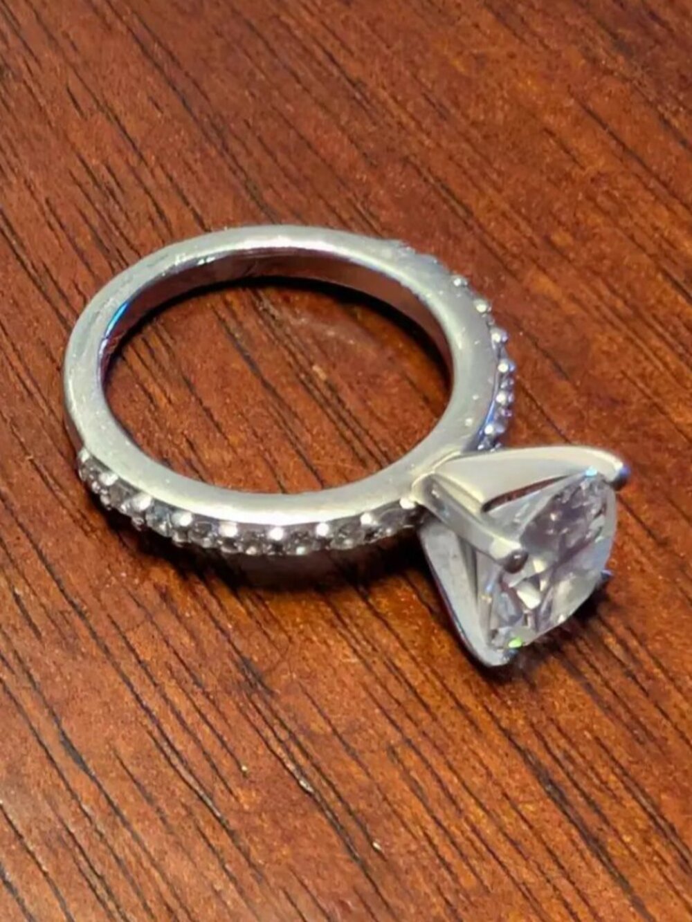 Moissanite Diamond ring with Platinum band